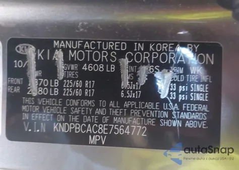 2014 Kia Sportage Lx z USA, uszkodzony, nr VIN KNDPBCAC8E7564772